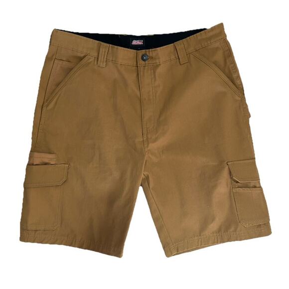 NWOT Dickies Men’s Khaki Workwear Cargo Shorts Waist Size 36 Inseam 10.5” - Picture 1 of 7